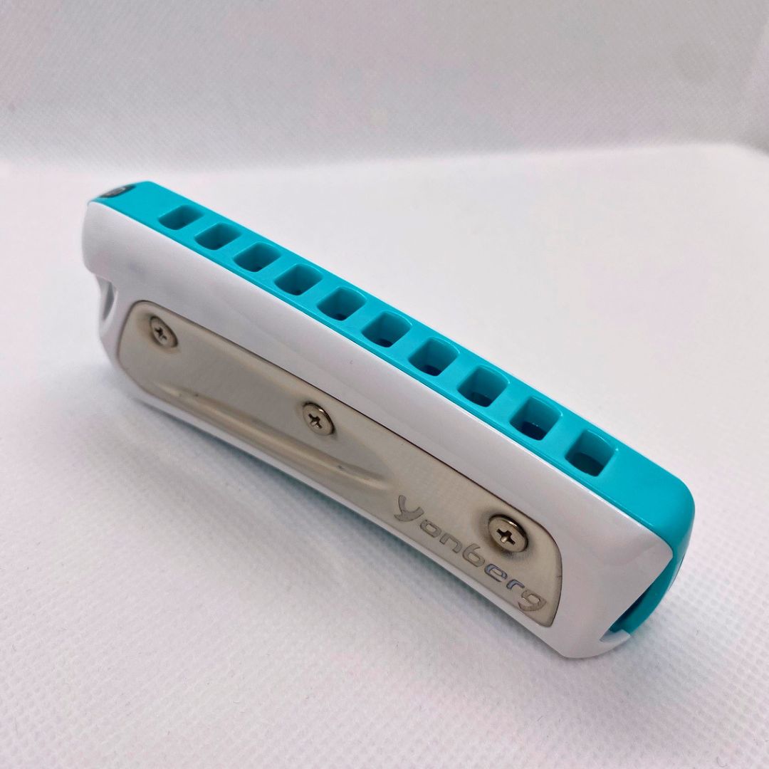 Harmonica diatonique bleu et blanc Yonberg