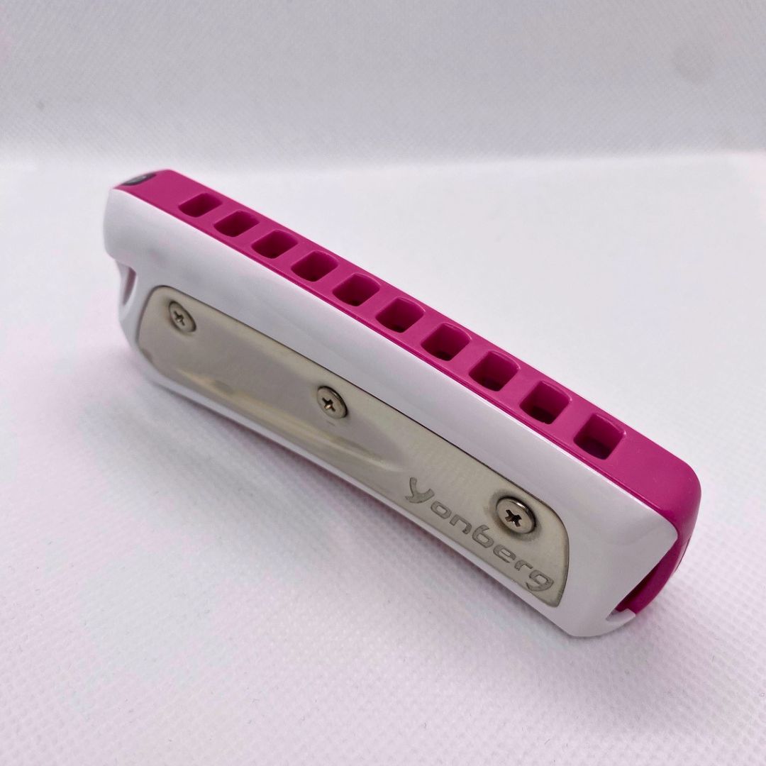 Harmonica diatonique rose et blanc Yonberg